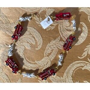 Christopher Radko Ruff N' Ready Garland 2001 Dalmatians Firetrucks Holidays